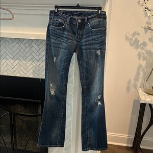 Vigoss Stylish Blue Distressed bootcut Jeans